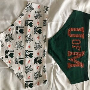 Pink Victoria’s Secret University of Miami panties